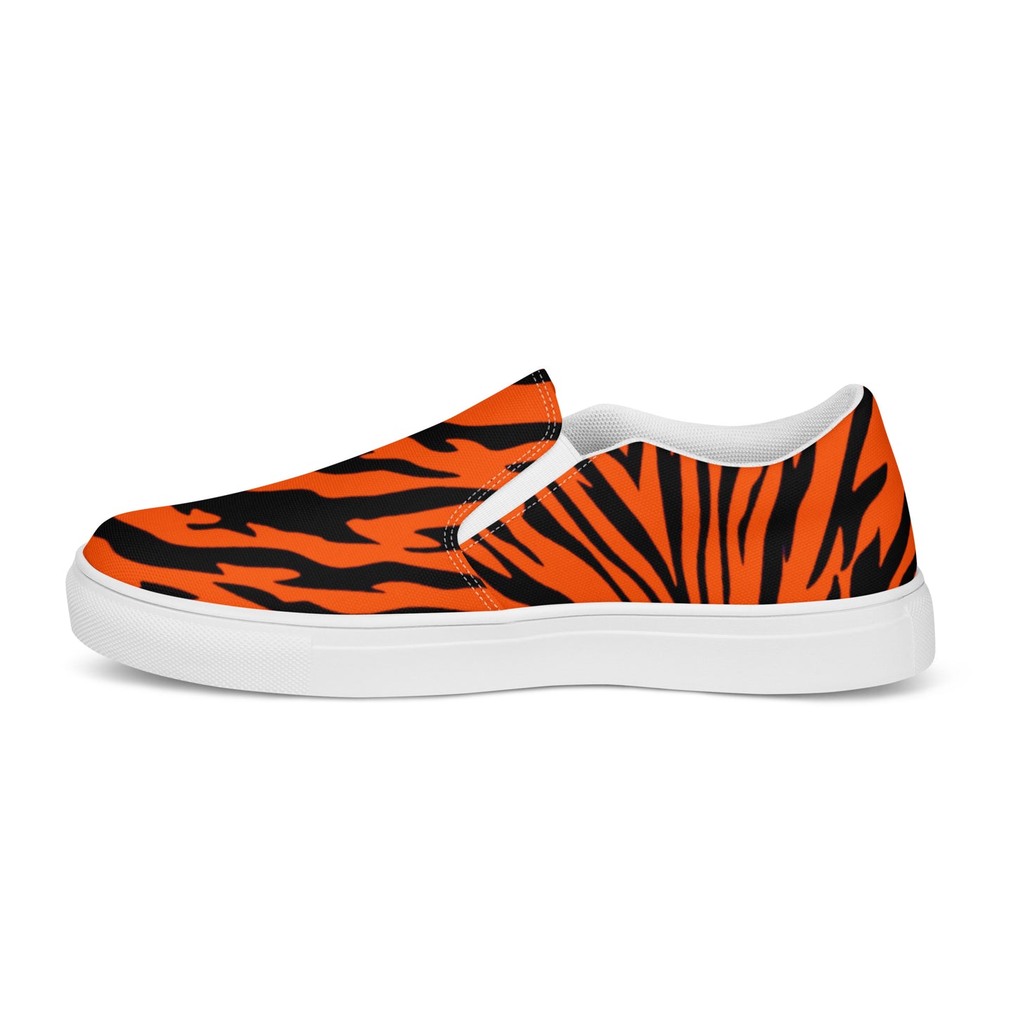 Bengal Tiger Stripe Men’s Slip-on Canvas Shoes