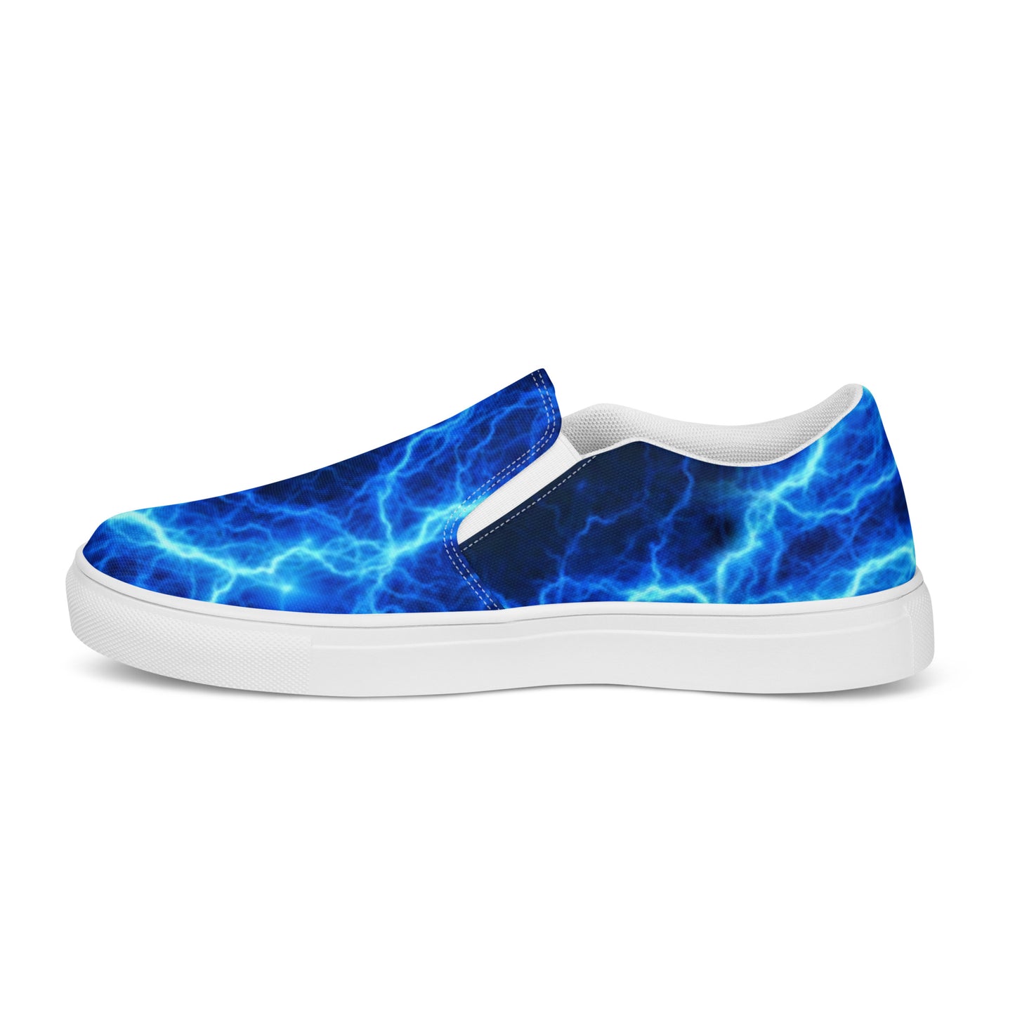 Blue Lightning Men’s Slip-on Canvas Shoes