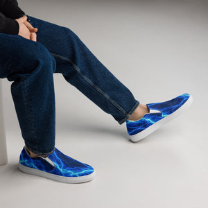 Blue Lightning Men’s Slip-on Canvas Shoes