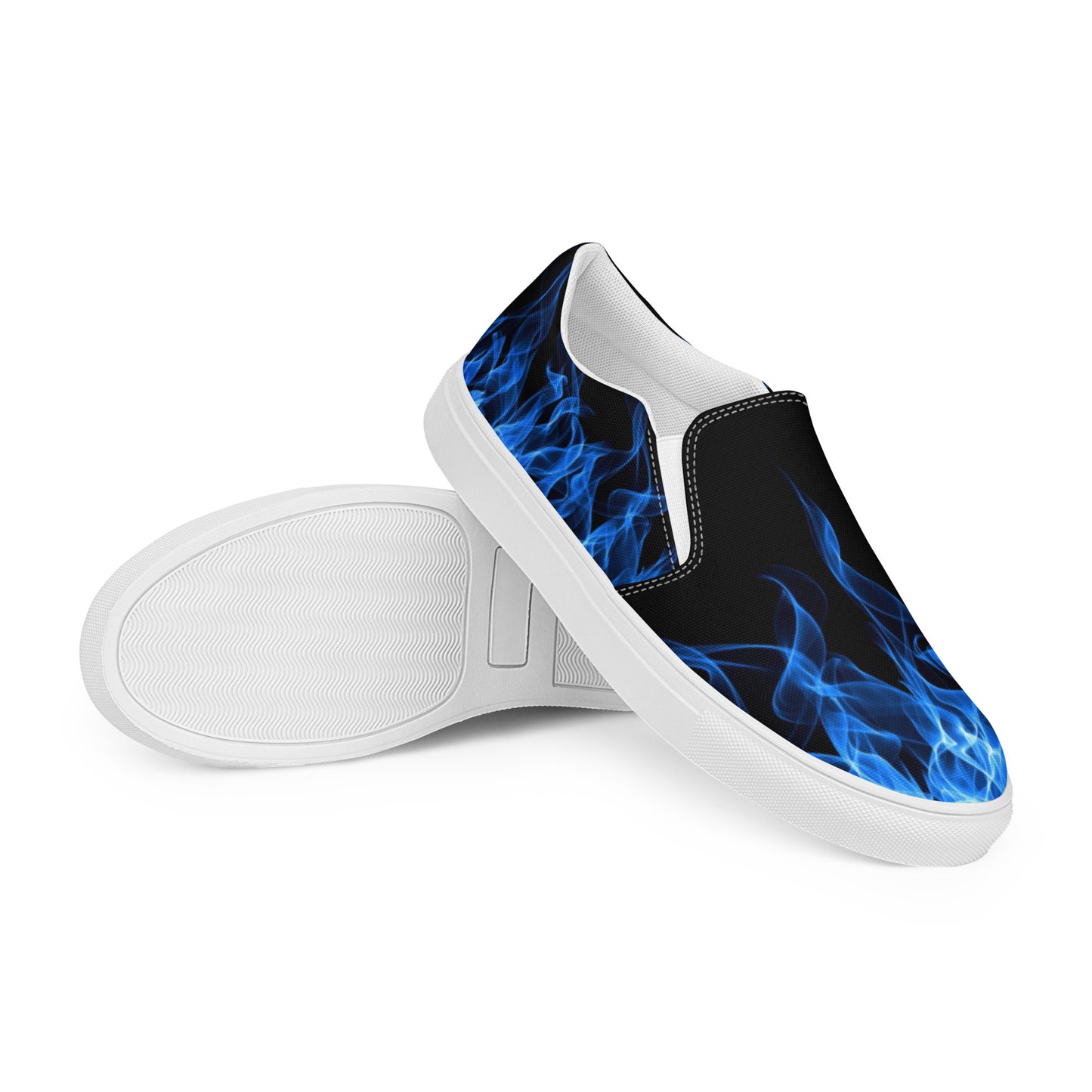 Blue Flame Men’s Slip-on Canvas Shoes