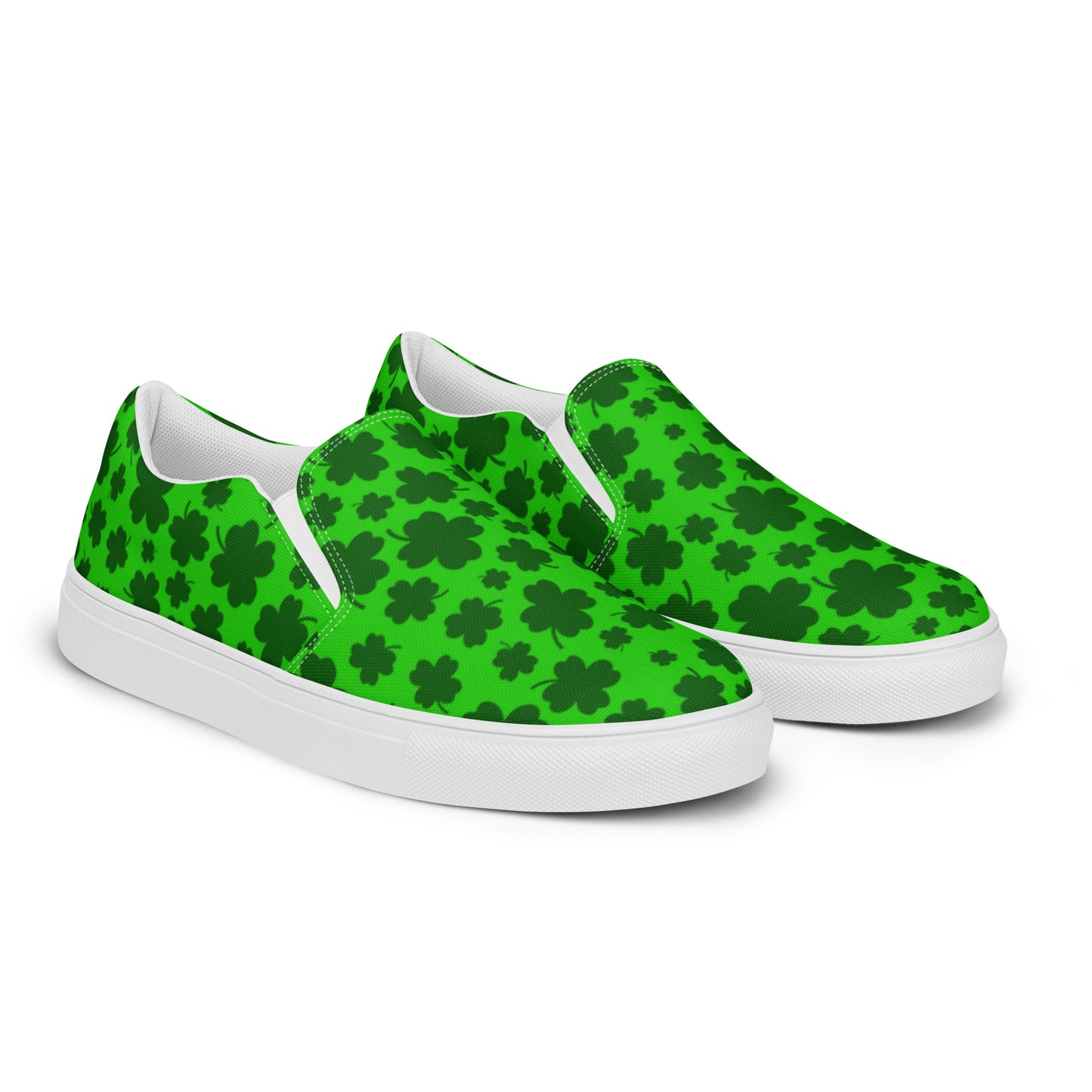 Lucky Clover Men’s Slip-on Canvas Shoes