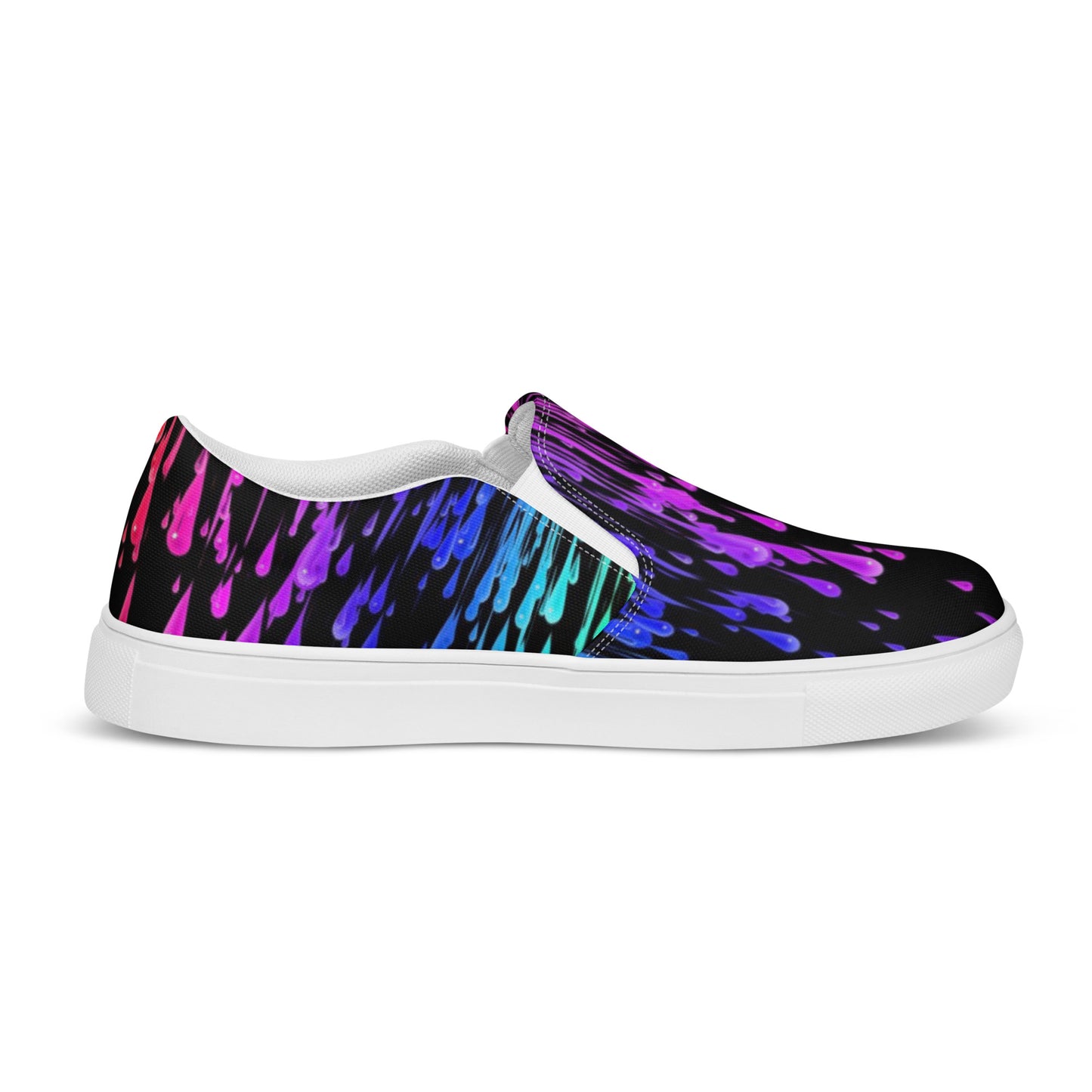 Rainbow Drip Men’s Slip-on Canvas Shoes