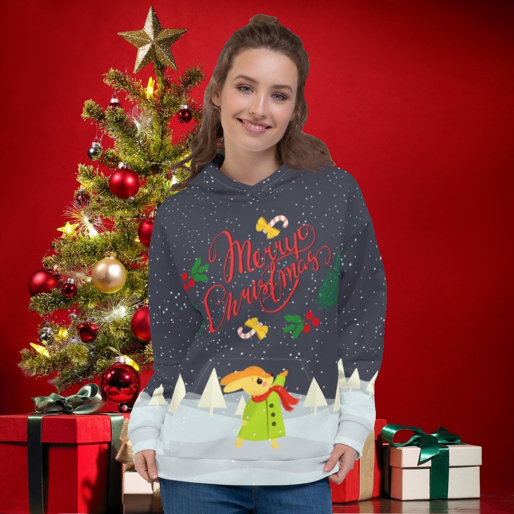 Merry Christmas Critters Unisex Hoodie