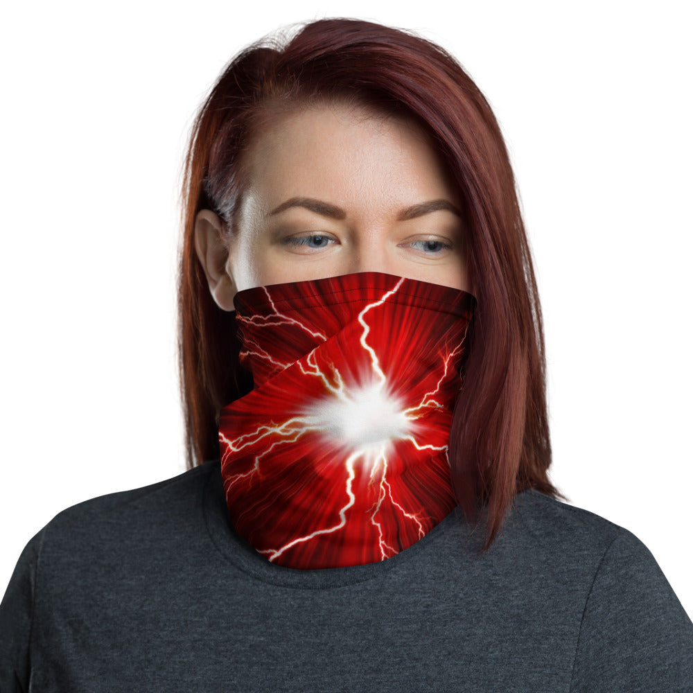 Red Lightning Neck Gaiter