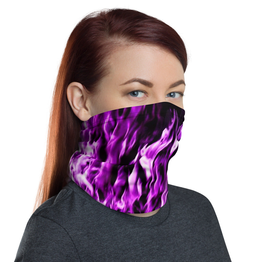 Purple Flames Neck Gaiter