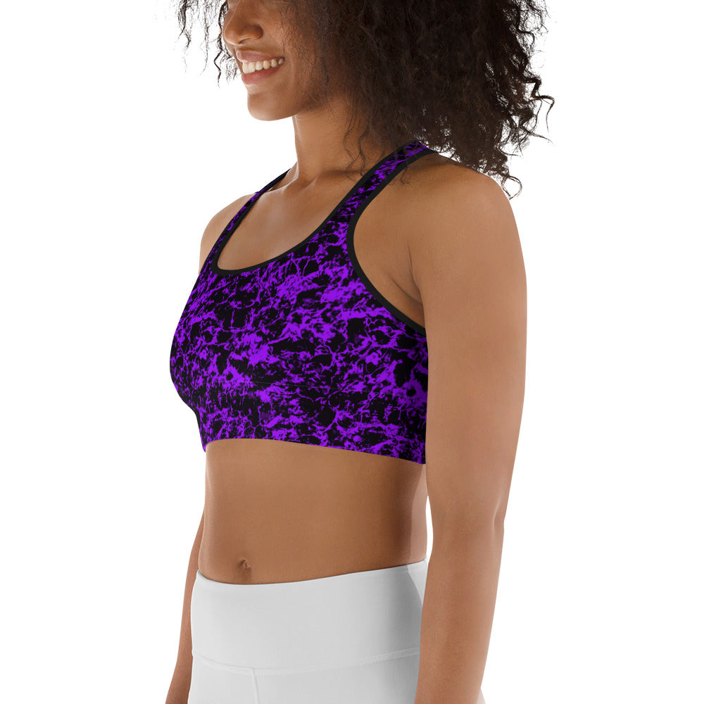 Purple Splash Sports Bra