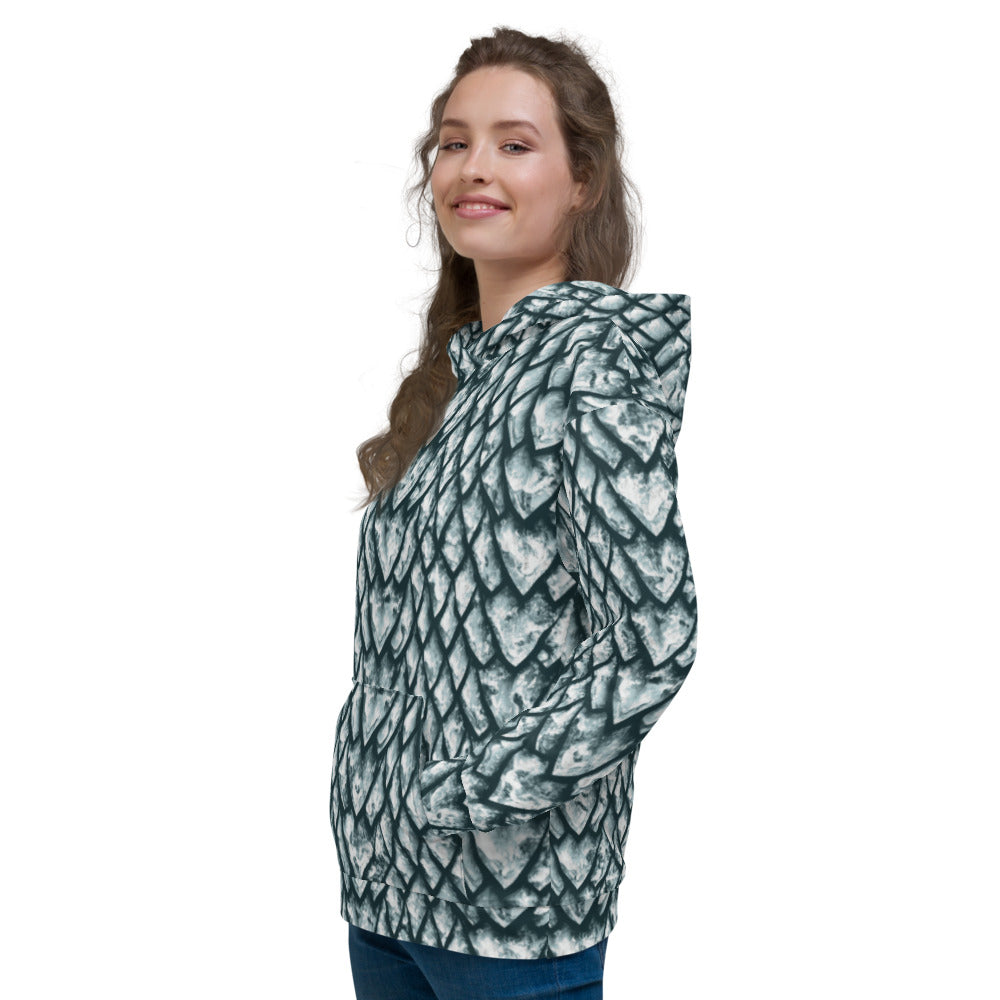 Ice Dragon Scale Unisex Hoodie