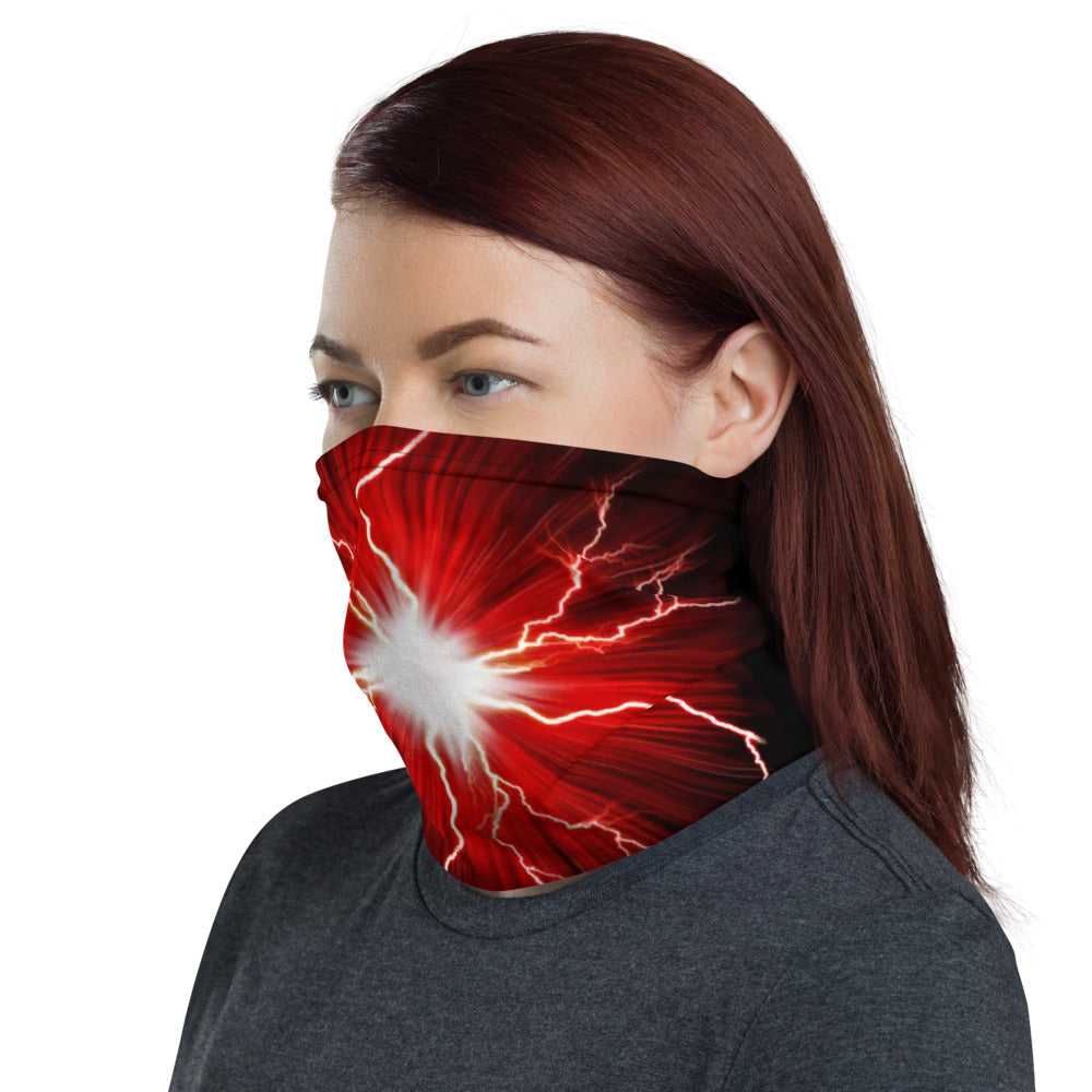 Red Lightning Neck Gaiter