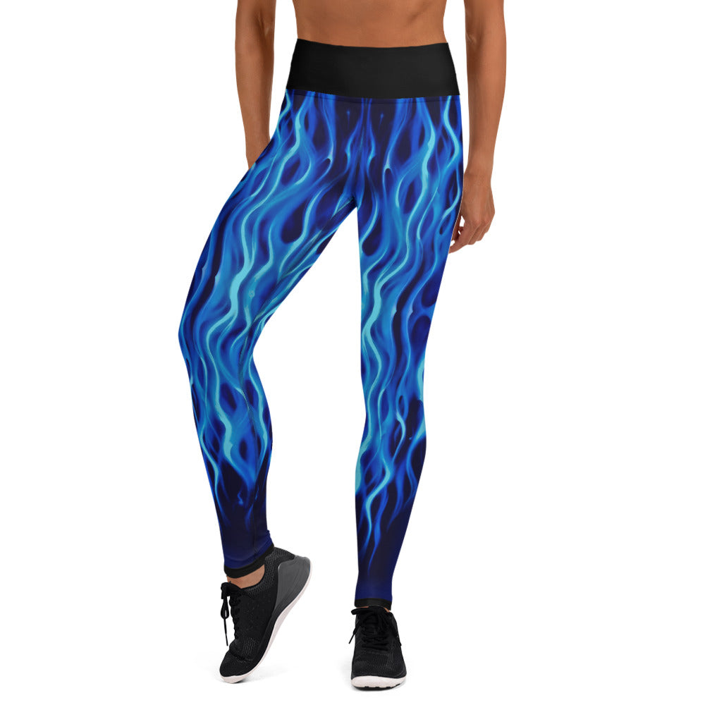 Blazing Blue Yoga Leggings