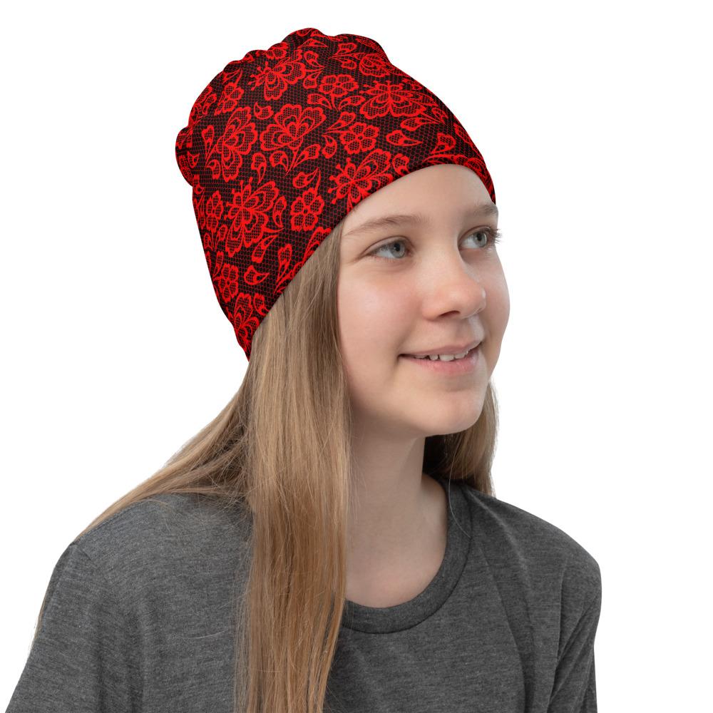 Crimson Lace Neck Gaiter