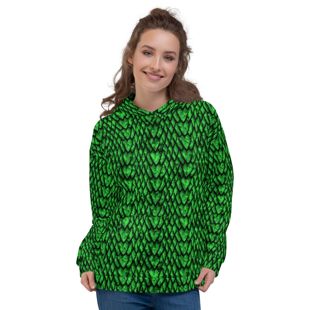 Emerald Dragon Scale Unisex Hoodie