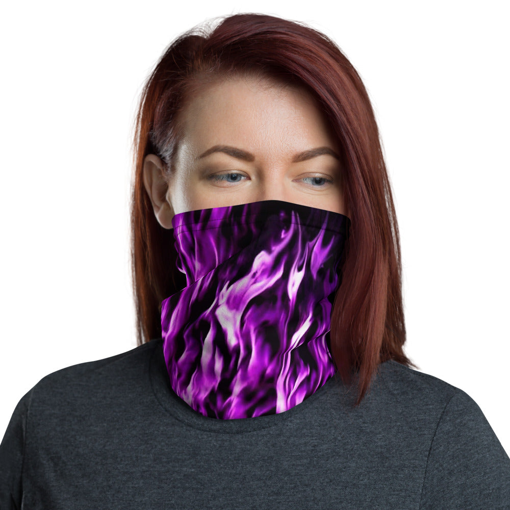 Purple Flames Neck Gaiter