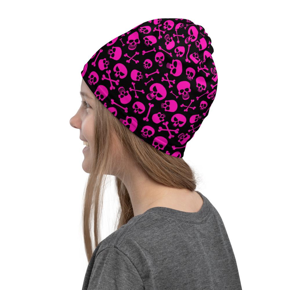 Pink Skulls & Crossbones Neck Gaiter