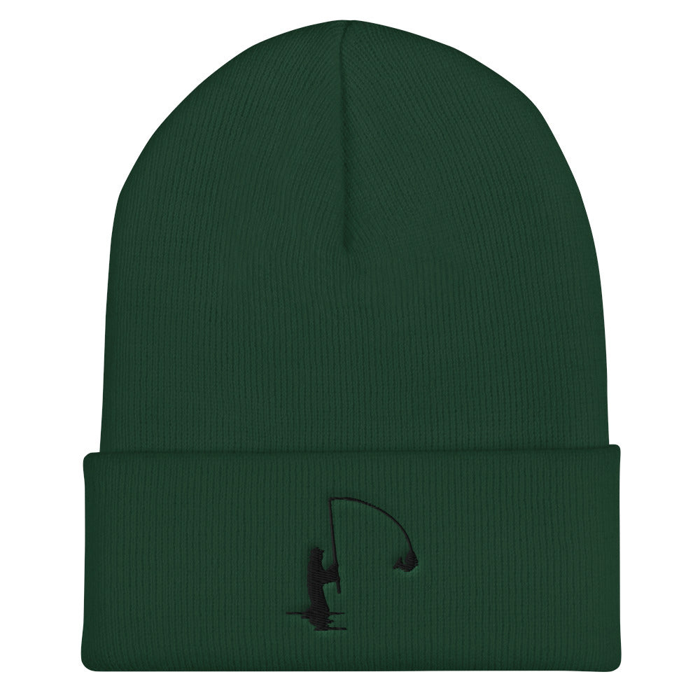 Cuffed Fisherman Embroidered Beanie