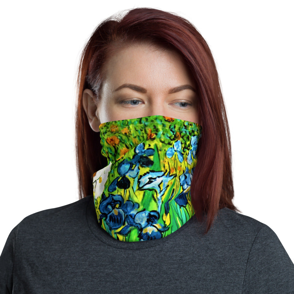 Van Gogh Irises Neck Gaiter