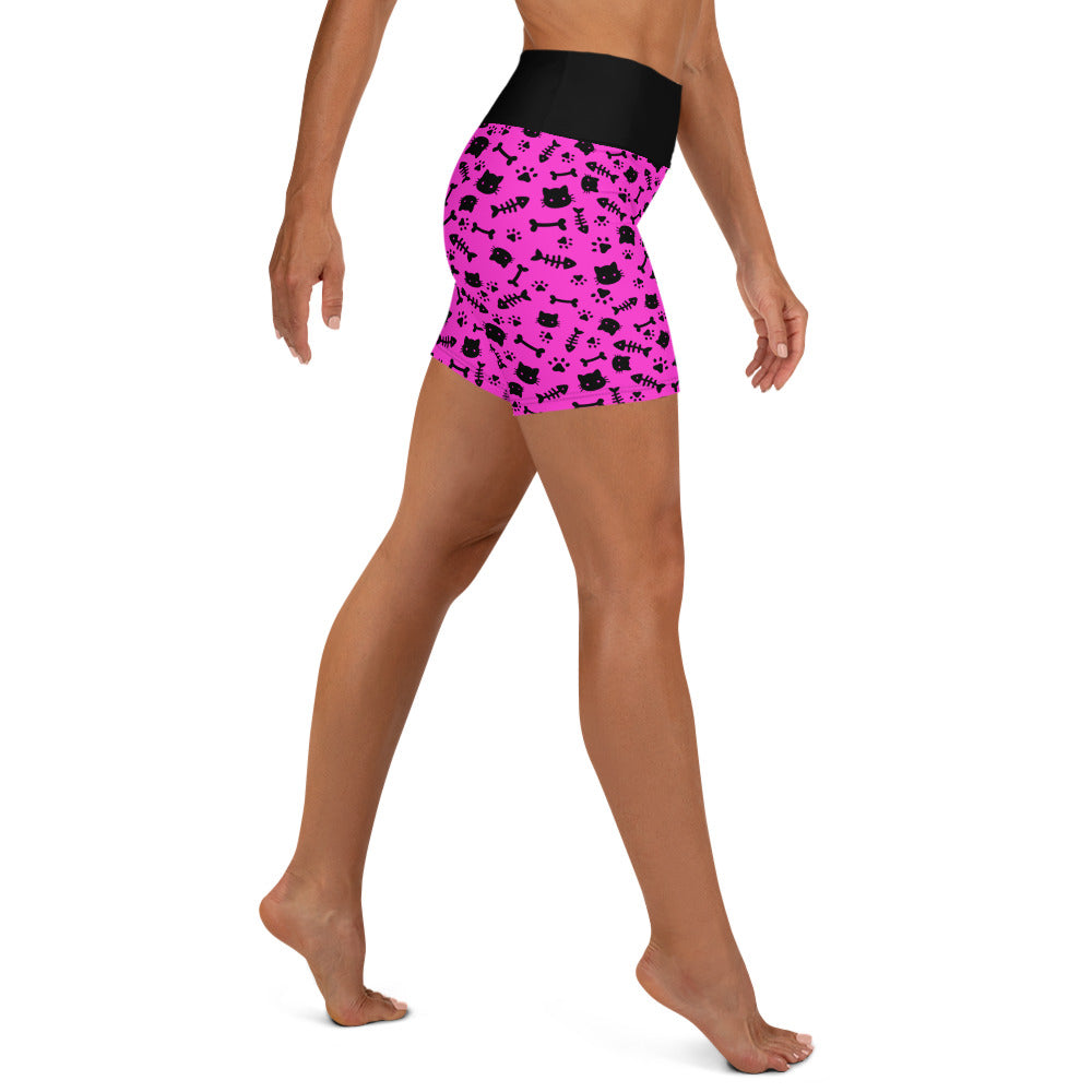 Pink Cats & Bones Yoga Shorts