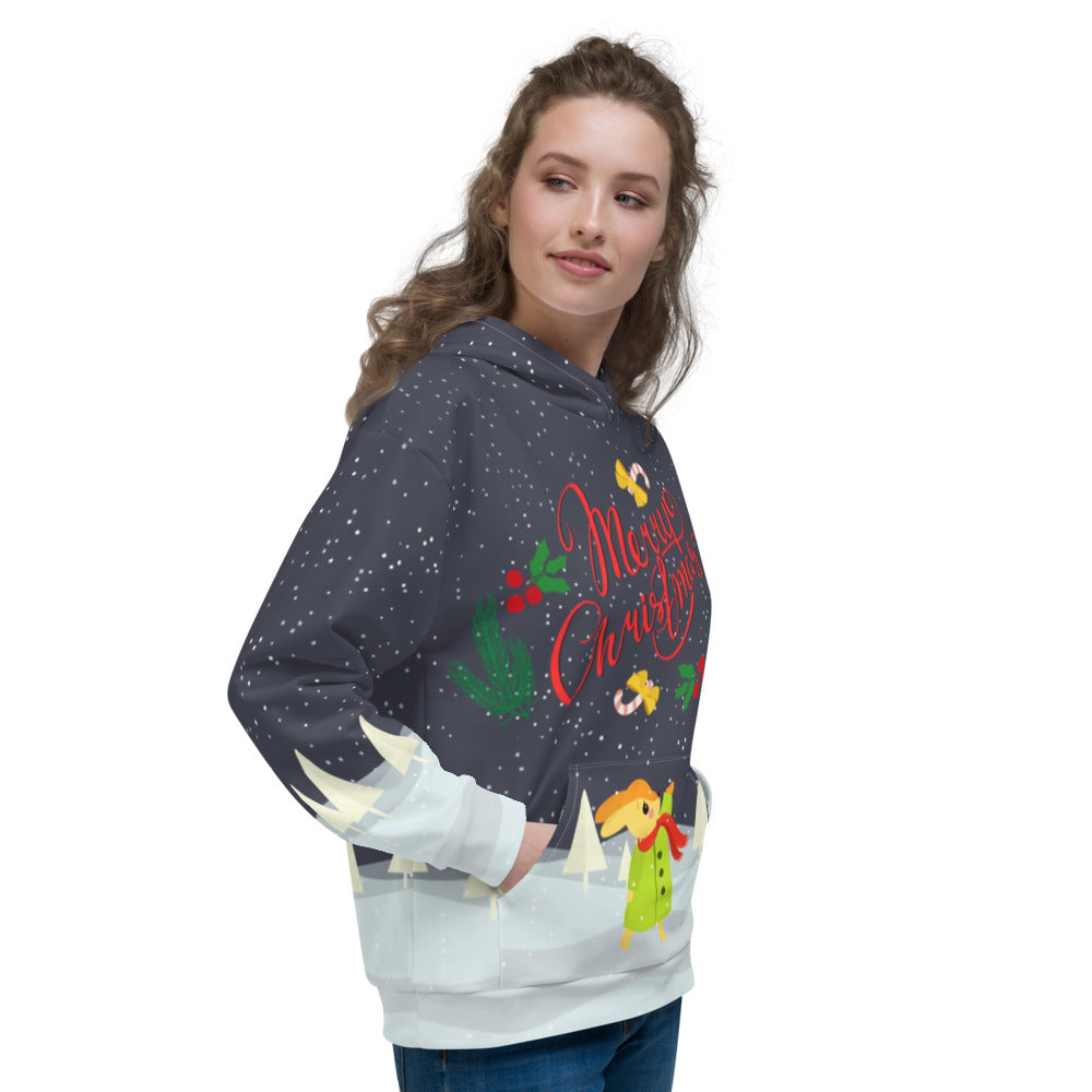 Merry Christmas Critters Unisex Hoodie