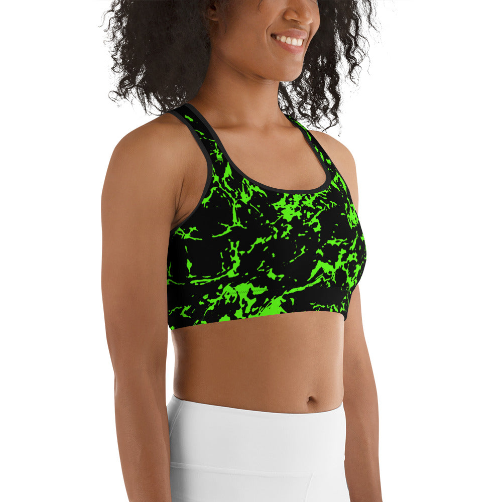 Neon Splash Sports Bra