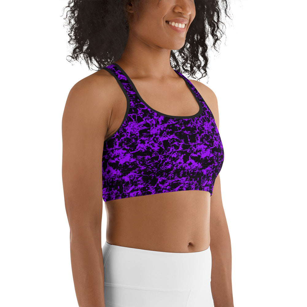 Purple Splash Sports Bra