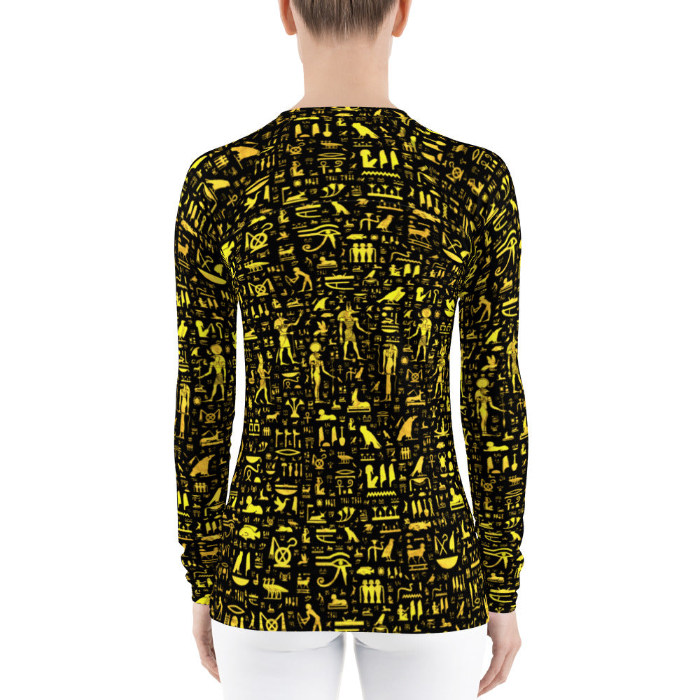 Egyptian Hieroglyphs Women's Rash Guard