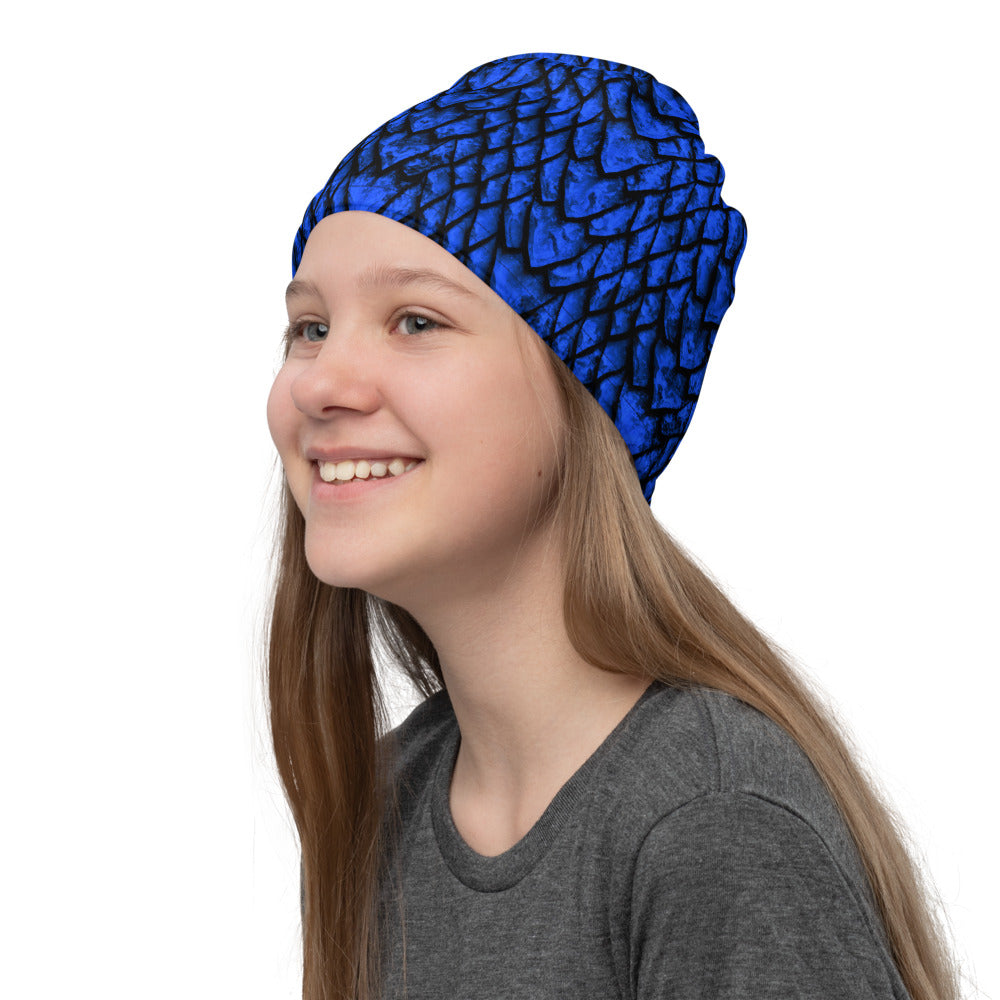 Sapphire Dragon Scale Neck Gaiter