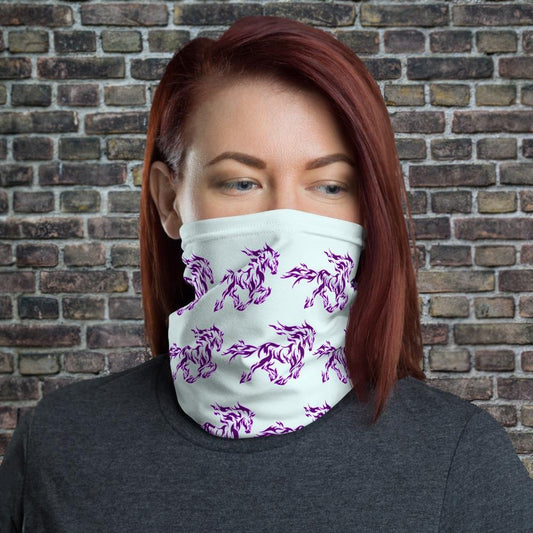 Purple Fire Horse Neck Gaiter