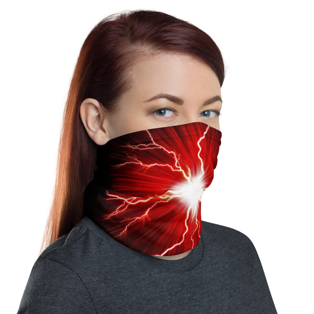 Red Lightning Neck Gaiter