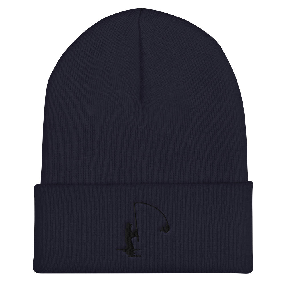 Cuffed Fisherman Embroidered Beanie