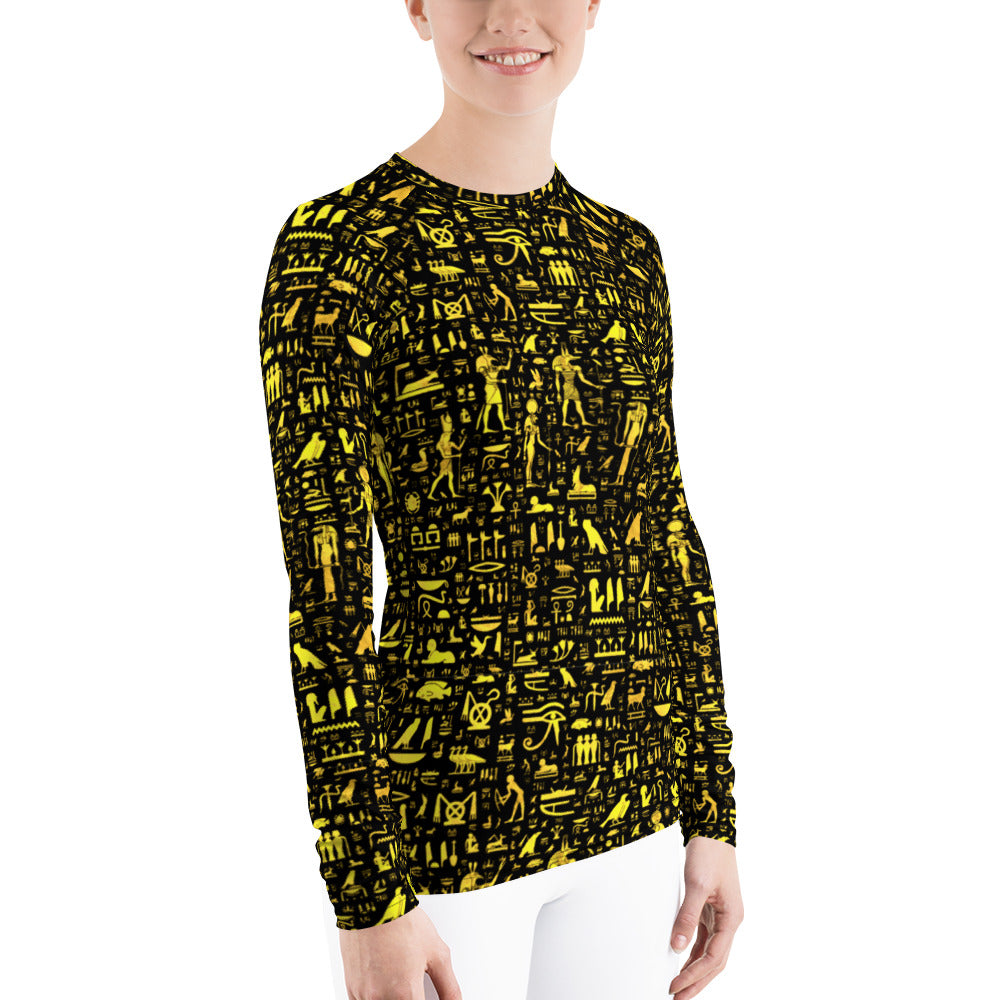 Egyptian Hieroglyphs Women's Rash Guard