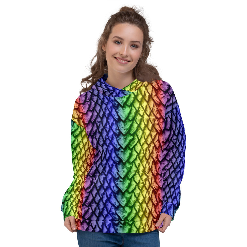 Rainbow Dragon Scale Unisex Hoodie