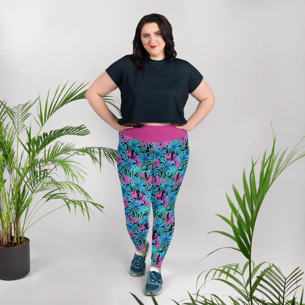 Bright Jungle Plus Size Leggings