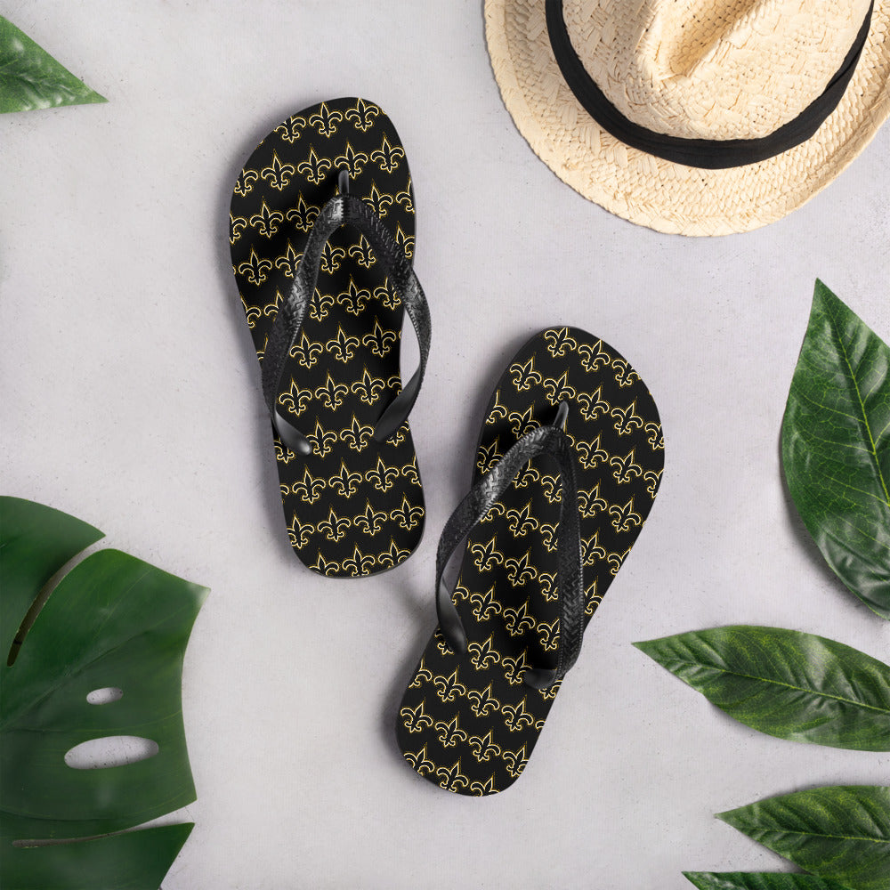 Fleur De Lis Flip Flops