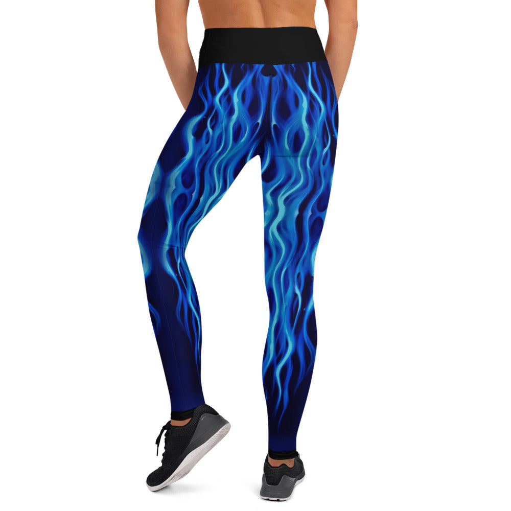 Blazing Blue Yoga Leggings