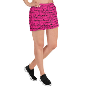 Women's Athletic Pink Doggies Short Shorts