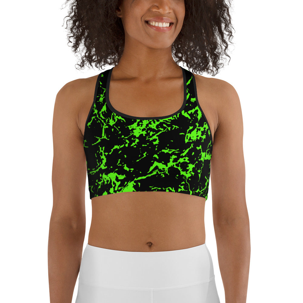 Neon Splash Sports Bra