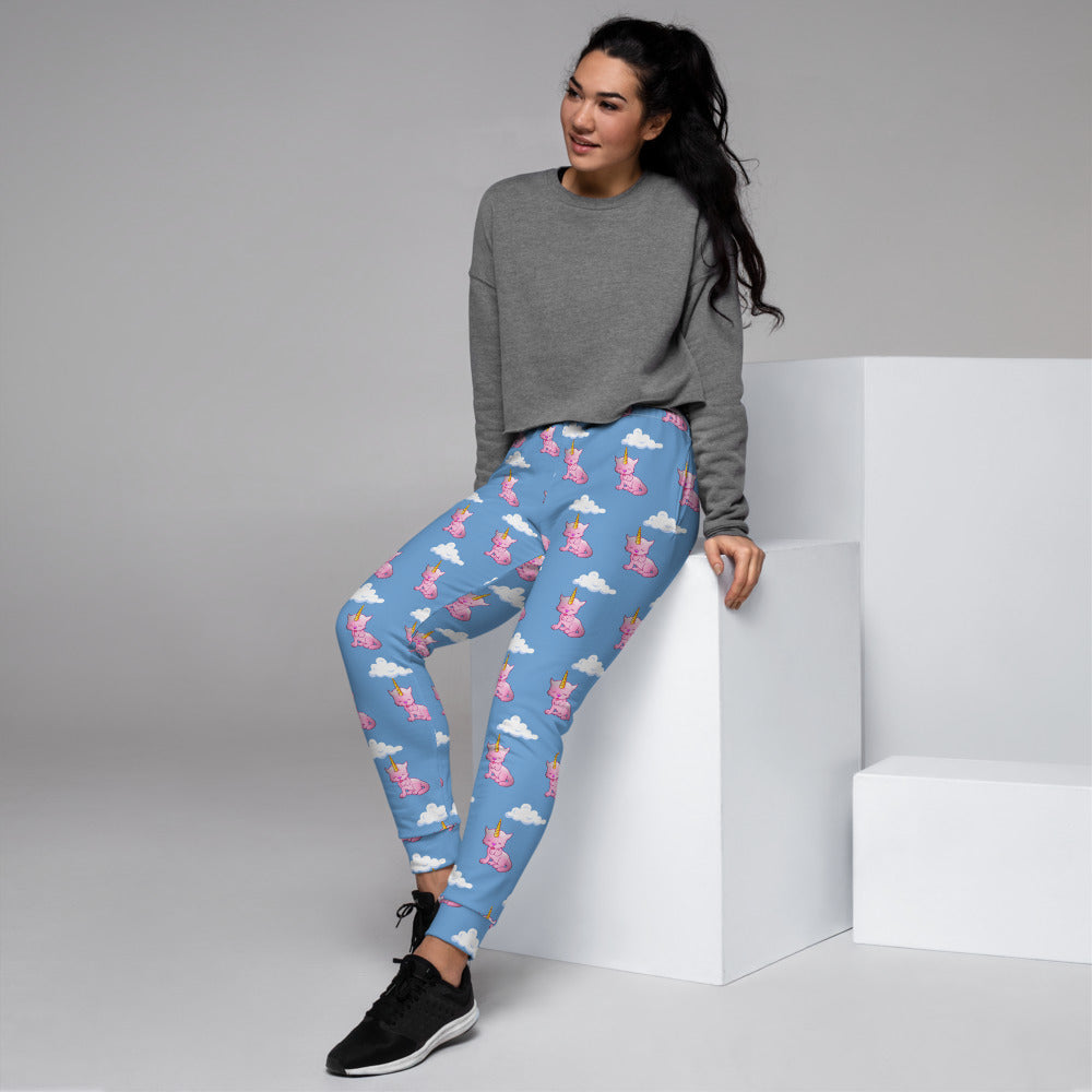 Unicorn Kitty Women's Slim Fit Joggers