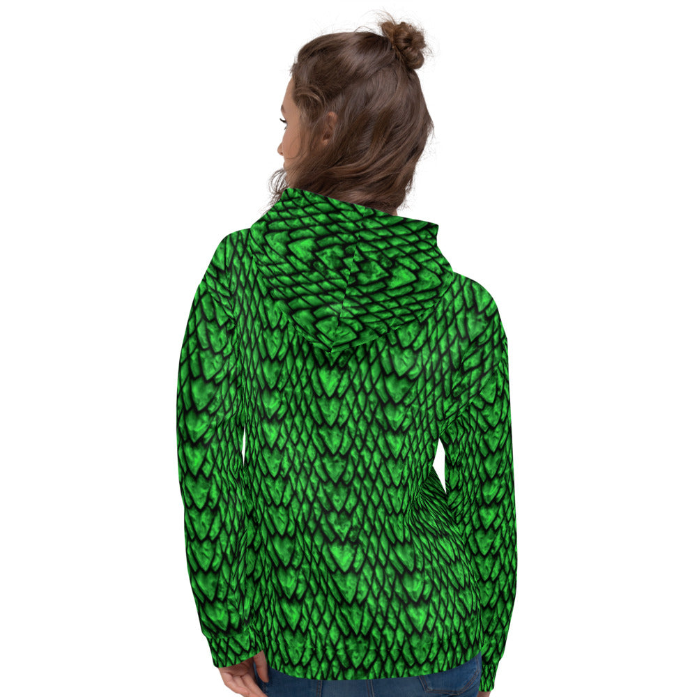 Emerald Dragon Scale Unisex Hoodie