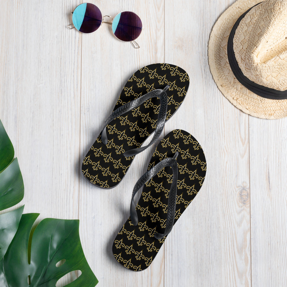 Fleur De Lis Flip Flops