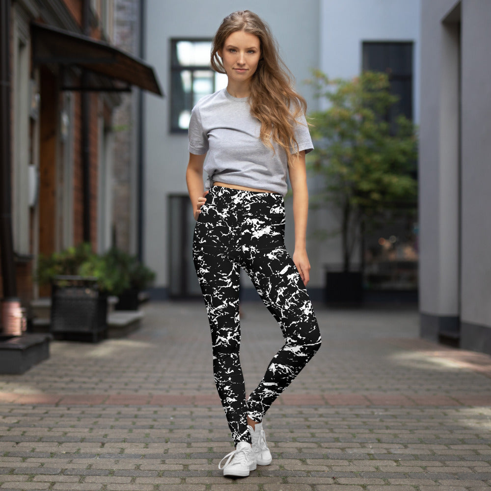 Dark Waters Yoga Leggings With Pockets