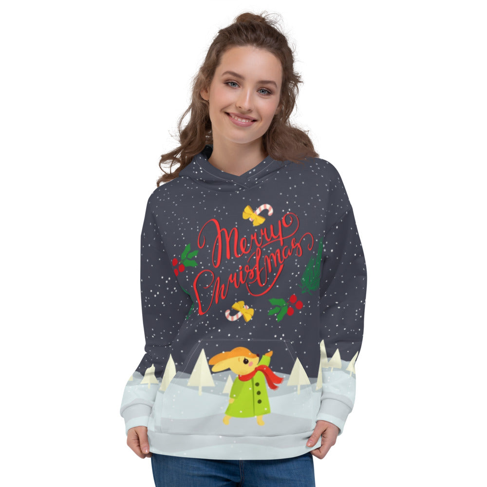 Merry Christmas Critters Unisex Hoodie