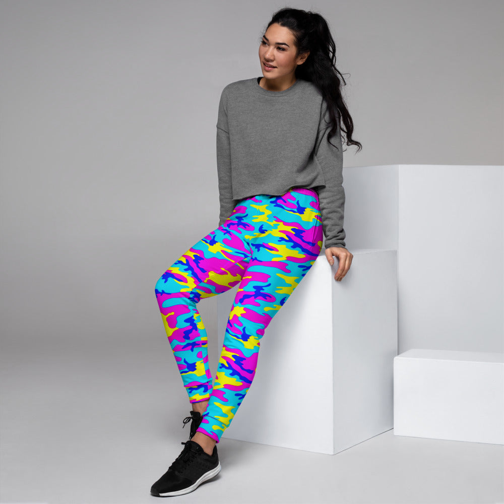 Colorful Camo Women's Slim Fit Joggers