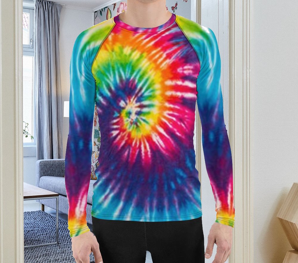 Tie Dye Men's Rash Guard