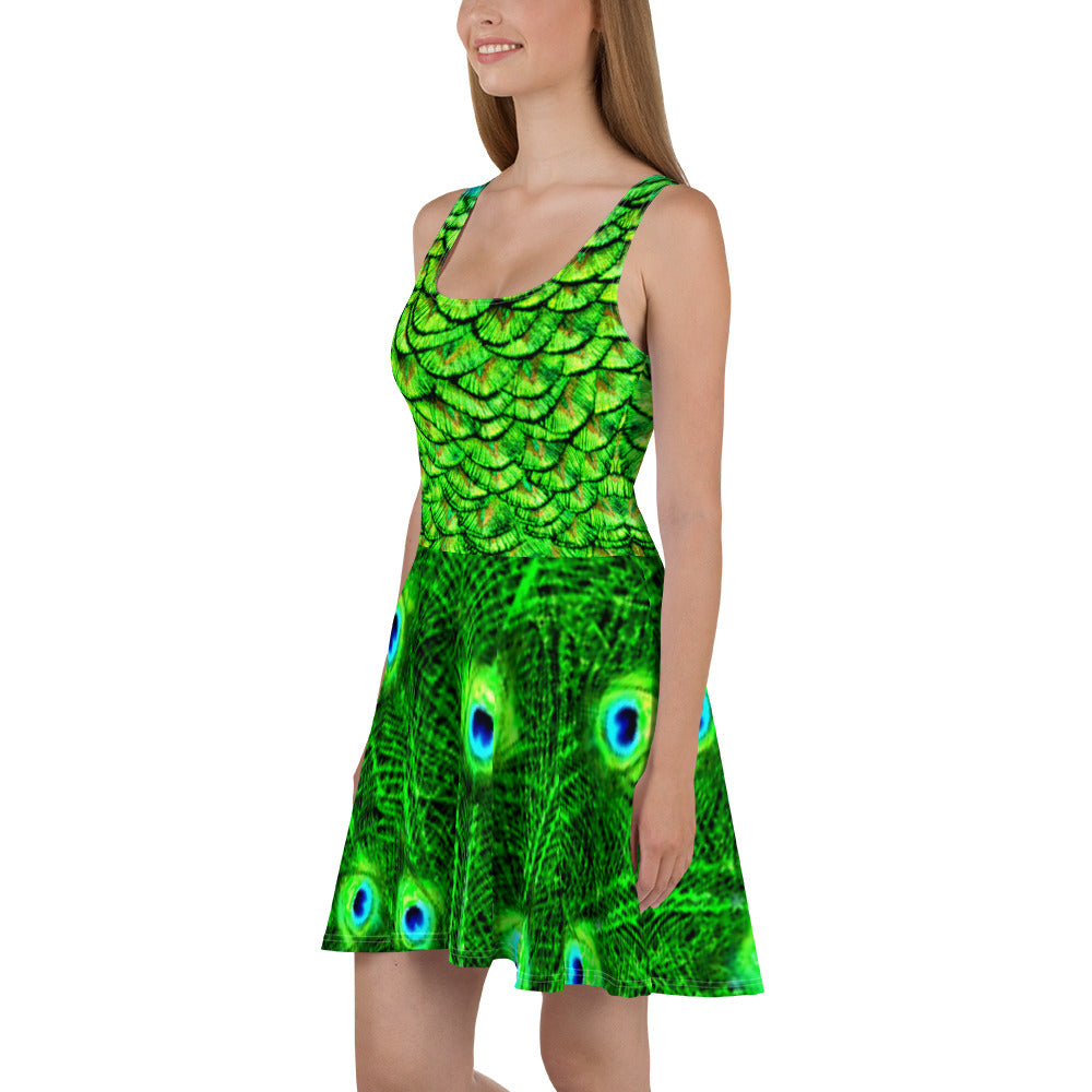 Peacock Skater Dress