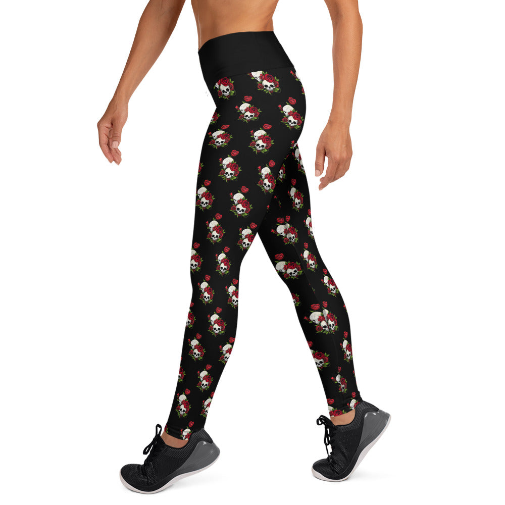 Skulls & Roses Yoga Leggings