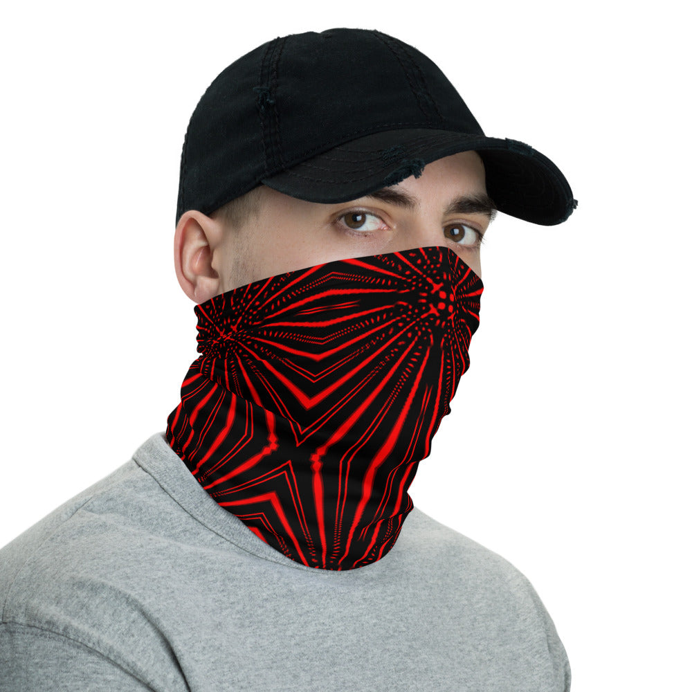 Red On Black Diablo Neck Gaiter