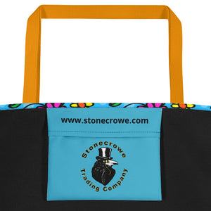 Flowers and Vines Beach Bag