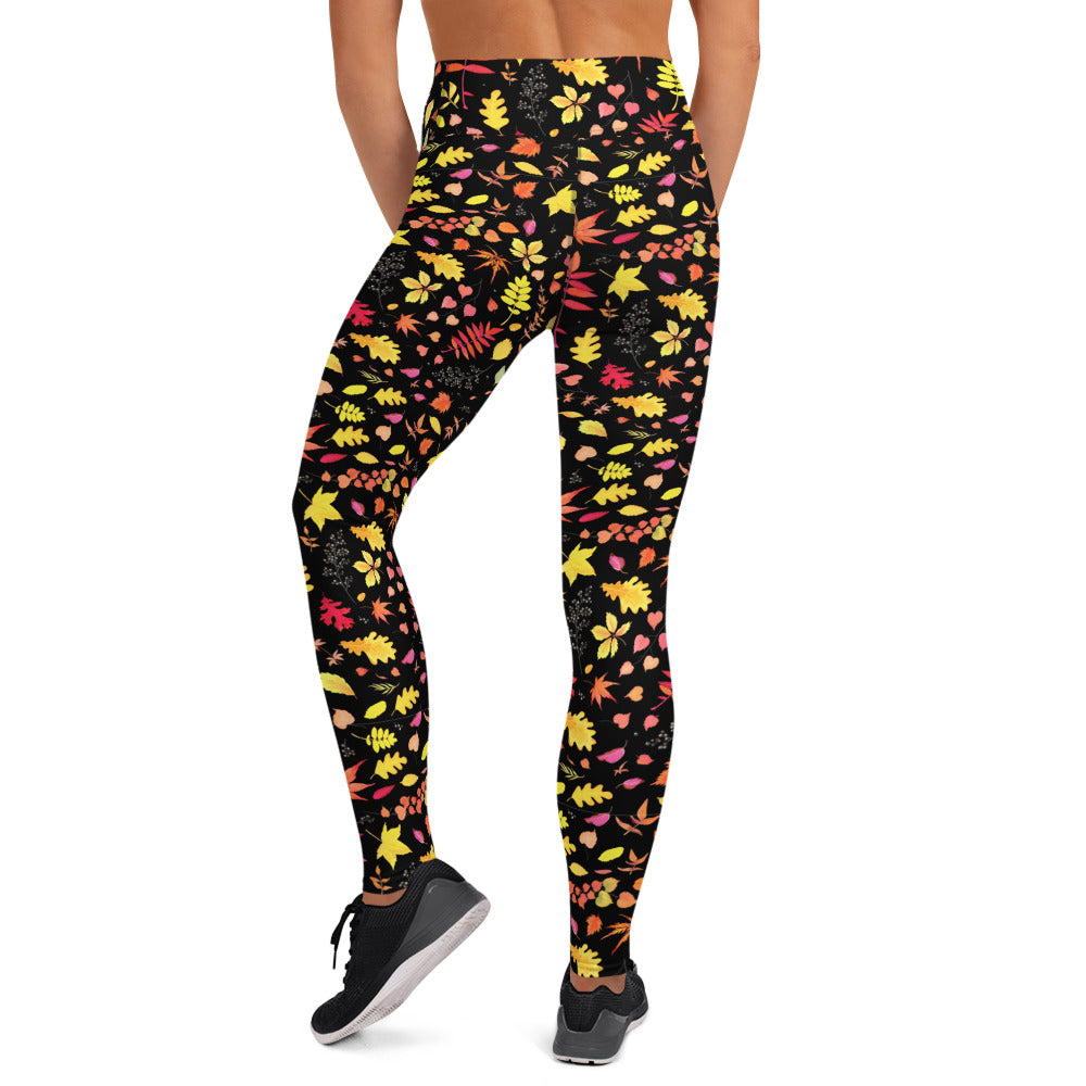 Autumn Leaves Yoga Leggings