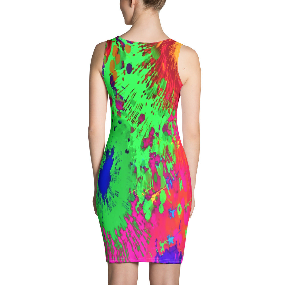 Rainbow Garden Sleeveless Dress