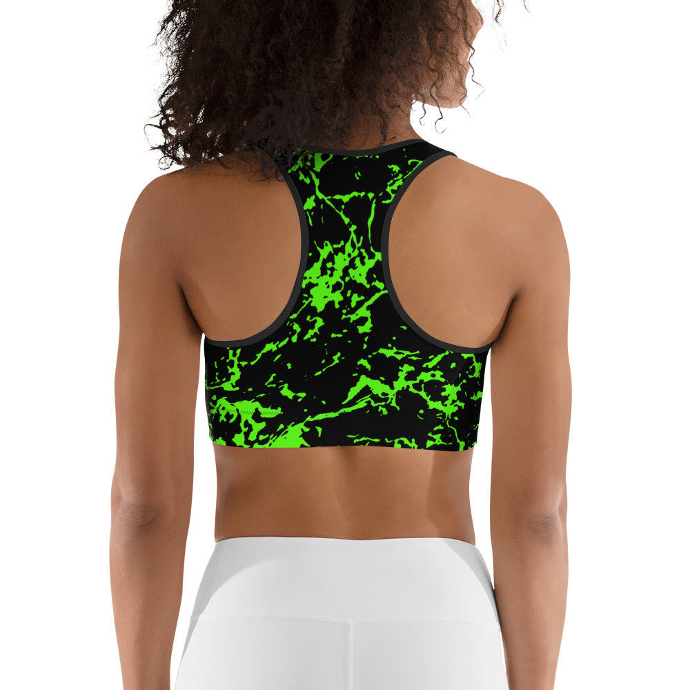 Neon Splash Sports Bra