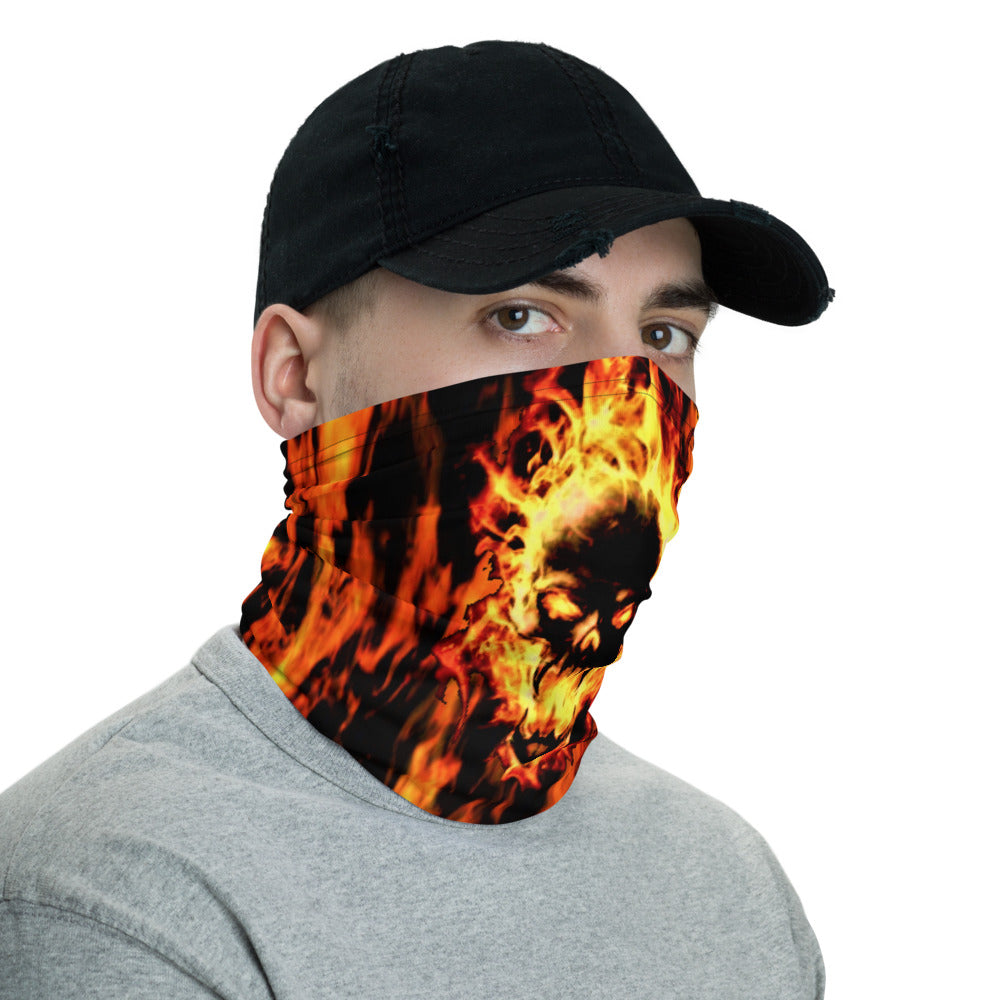 Fiery Skull Neck Gaiter